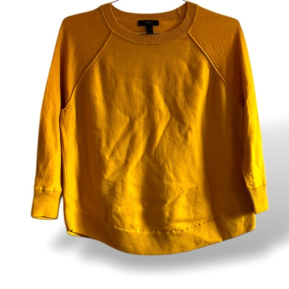 J.crew Merino Wool Mustard Ribbed Hem - Picture 2 of 10